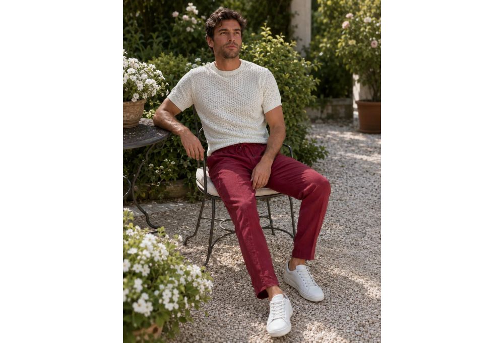 Pantalaccio uomo in 100% lino Paul Miranda Riviera 